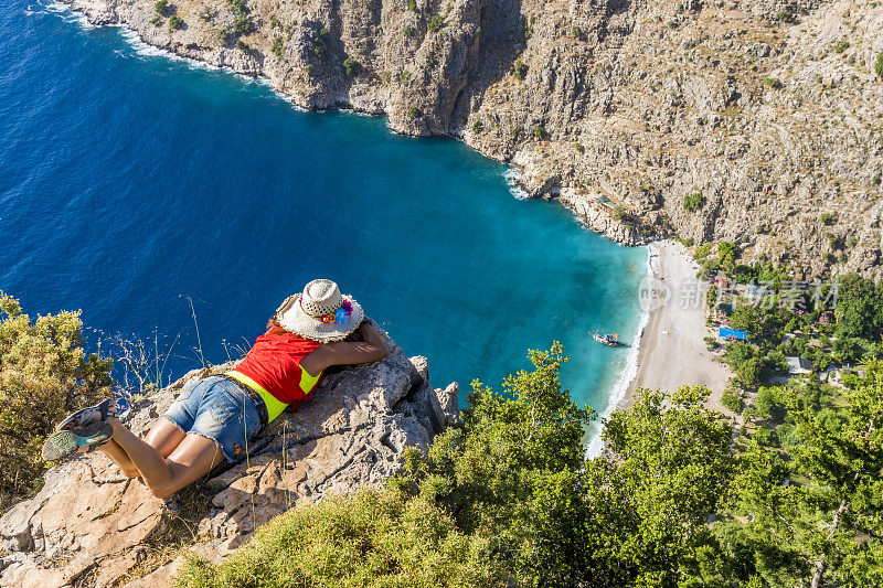 来自Oludeniz的蝴蝶谷。Fethiye /土耳其。